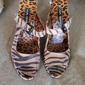 Via Spiga animal print sandal